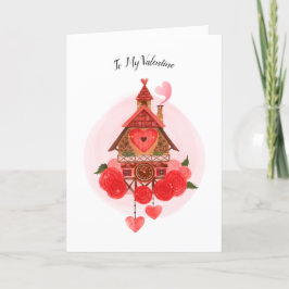 Valentine Cuckoo Uhr Clock Card Karte