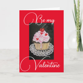 Valentine Cupkake, Grußkarte Feiertagskarte