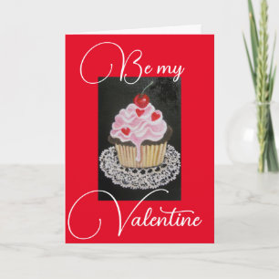 Valentine Cupkake, Grußkarte Feiertagskarte