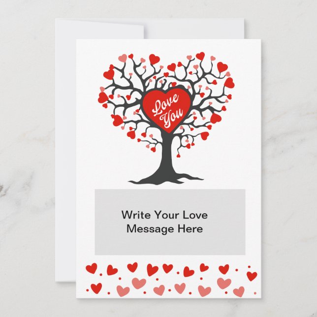 Valentine Custome-Meldung Feiertagskarte (Vorderseite)