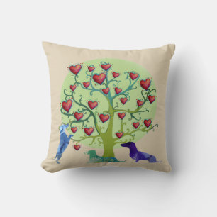 Valentine Dackel Hearts Garden Kissen