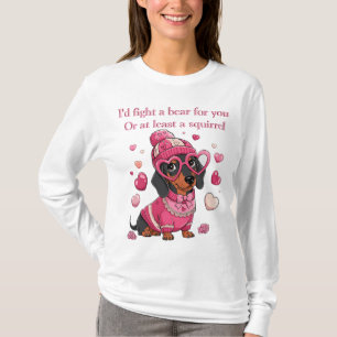 Valentine Dackel Hund T-Shirt
