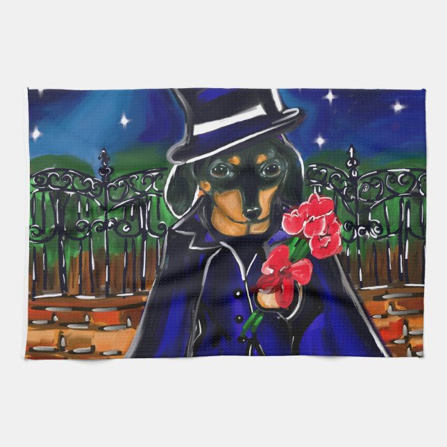 VALENTINE-DACKEL KÜCHENTUCH (Horizontal)