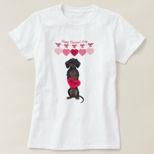 Valentine-Dackel-Shirt kundengebundenes T-Shirt