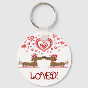 Valentine Dackeln Schlüsselanhänger