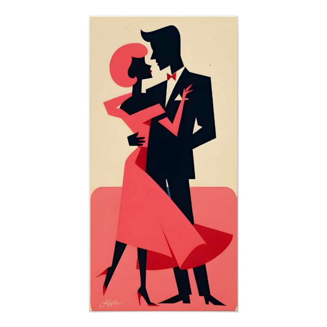 Valentine Dancing Couple Poster (Vorderseite)