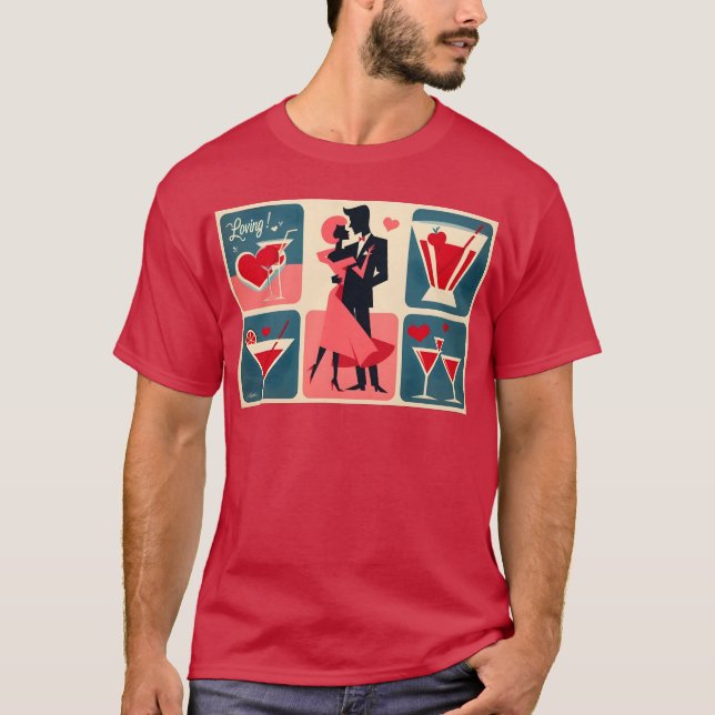 Valentine Dancing Couple T-Shirt (Vorderseite)