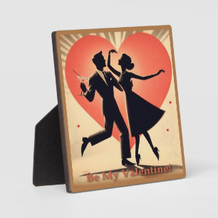 Valentine Dancing Paar mit Martini Fotoplatte