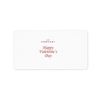 Valentine Day A ddress Label Adressaufkleber