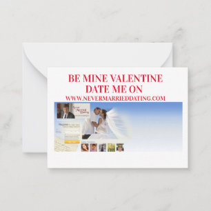 Valentine Day Card Nie Verheiratet Verabredet. Com Mitteilungskarte
