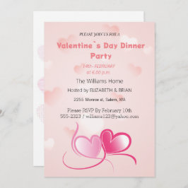 Valentine Day Dinner Party Feiertagskarte