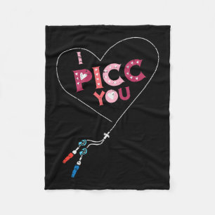 Valentine Day Nurse Picc You Vascular Access Scrub Fleecedecke