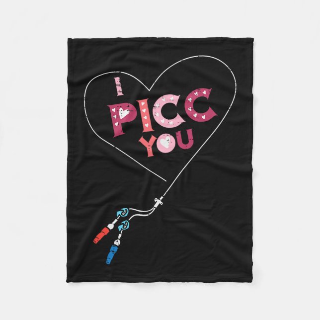 Valentine Day Nurse Picc You Vascular Access Scrub Fleecedecke (Vorderseite)