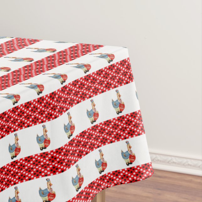 Valentine-Day-Tablettenhund Tischdecke (Beispiel)
