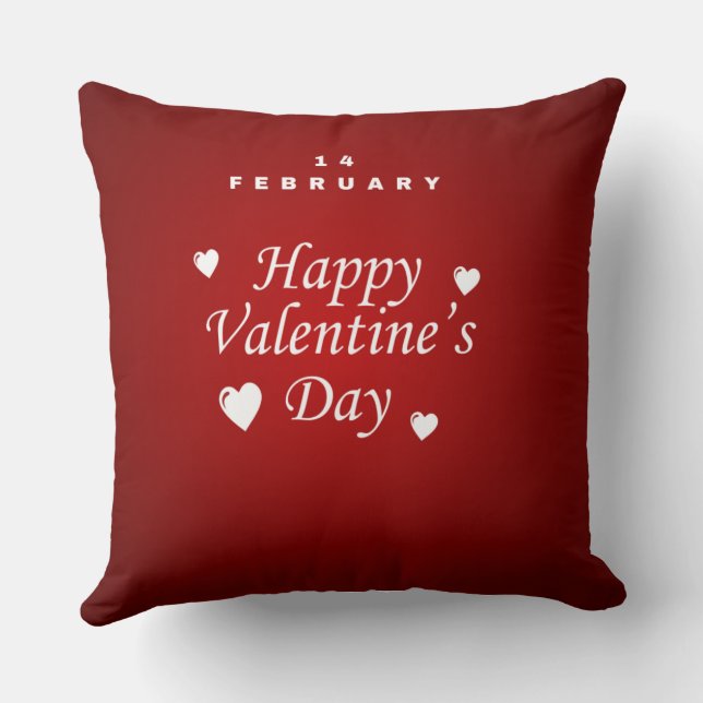 Valentine Day Throw Kissen (Rückseite)