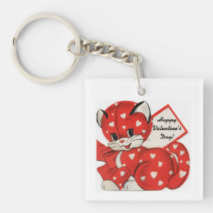 Valentine Day's Niedliches Kitten Schlüsselanhänger