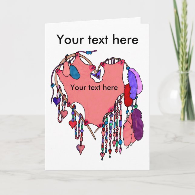 Valentine de "natif américain" de carte (Devant)