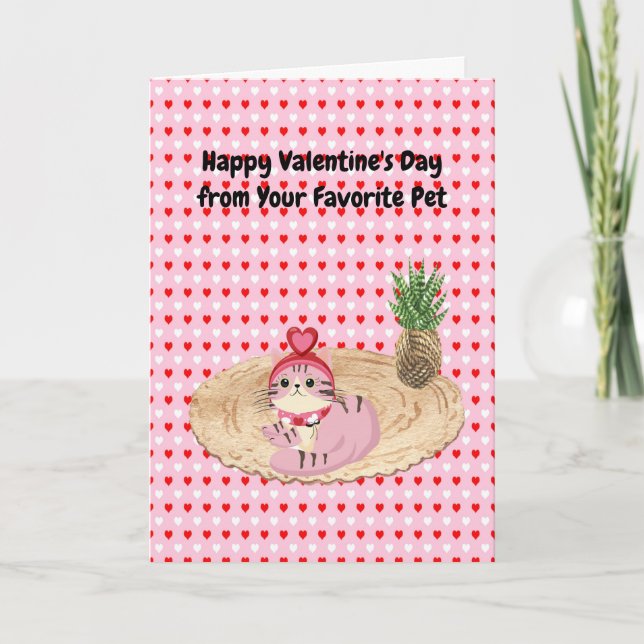 Valentine de votre carte de chat pour animaux de c (Devant)