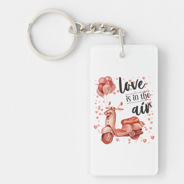 Valentine-Design: Roller und Ballons Schlüsselanhä Schlüsselanhänger (Vorderseite)