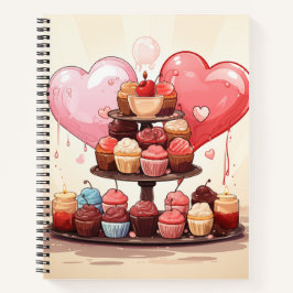 Valentine Dessert Rezept Bullet Line Notebook Notizbuch