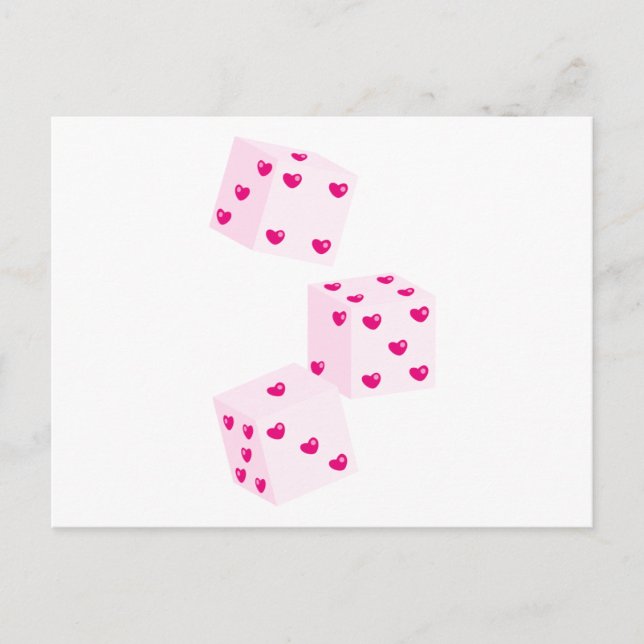 Valentine Dice Postkarte (Vorderseite)