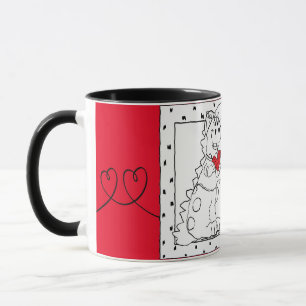 Valentine Dino Liebe Combo White Tasse