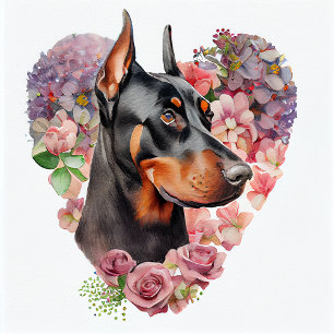 Valentine Doberman Pinscher Dog Kissen