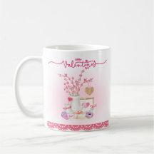 Valentine Doughnut Vase Gefüllte Zweige Herz