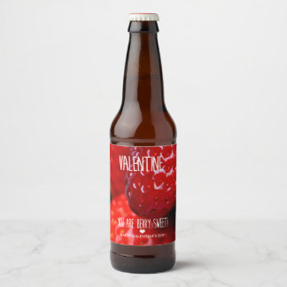 Valentine, du bist berry süß! bierflaschenetikett