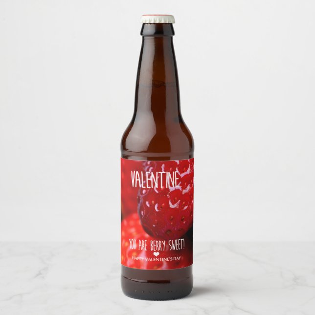 Valentine, du bist berry süß! bierflaschenetikett (Vorderseite)