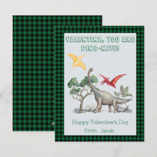 Valentine, du bist DINO-Mite! Valentinskarten für  Feiertagskarte