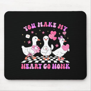 Valentine, du bringst mein Herz zum Hupen alberne  Mousepad