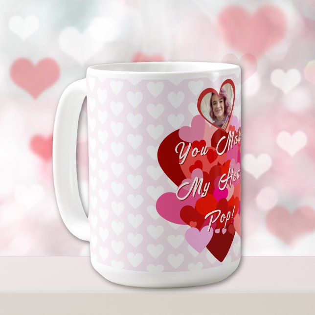 Valentine, du schaffst meinen Pop ins Herz Kaffeetasse (Von Creator hochgeladen)