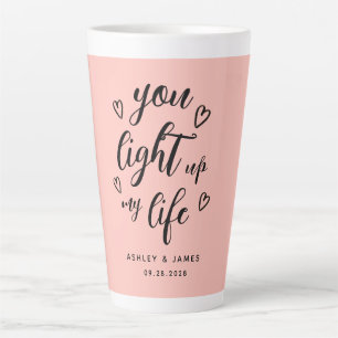 Valentine, du zündest mein Leben pink an Milchtasse