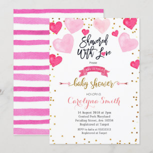 Valentine Dusche mit Liebe Babydusche Einladung