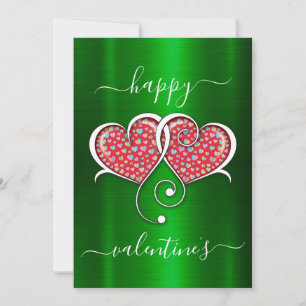 Valentine Elegant Interlocks Design Feiertagskarte