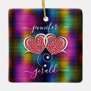 Valentine Elegant Interlocks Design Keramikornament