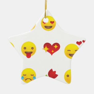 Valentine-Emojis Keramikornament