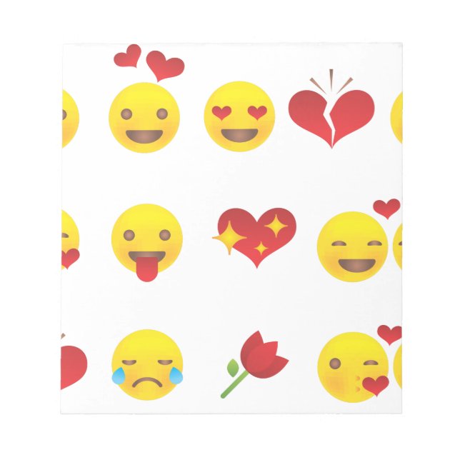 Valentine Emojis Notizblock (Vorderseite)