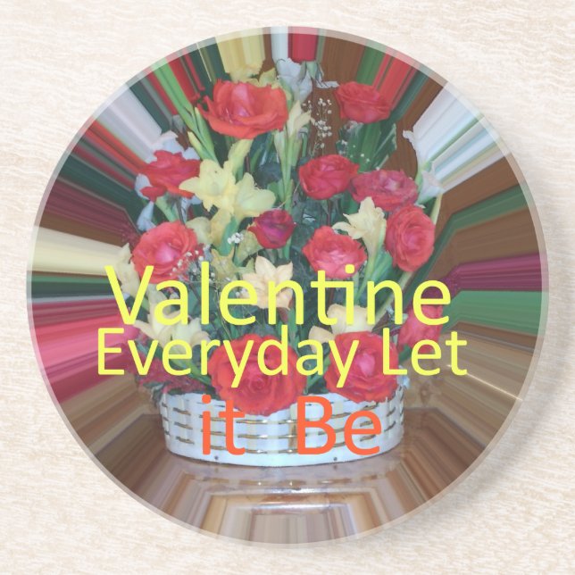 Valentine Everyday mit Liebe teilen Getränkeuntersetzer (Vorne)