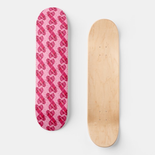 Valentine Falling Liebe Sweethearts Skateboard (Vorderseite)