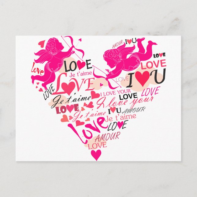 Valentine Feiertagspostkarte (Vorderseite)