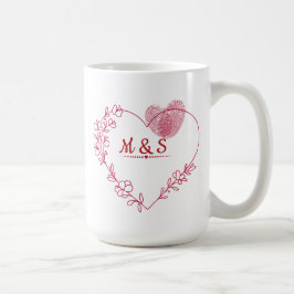 Valentine Fingerprint Heart  Mug Kaffeetasse