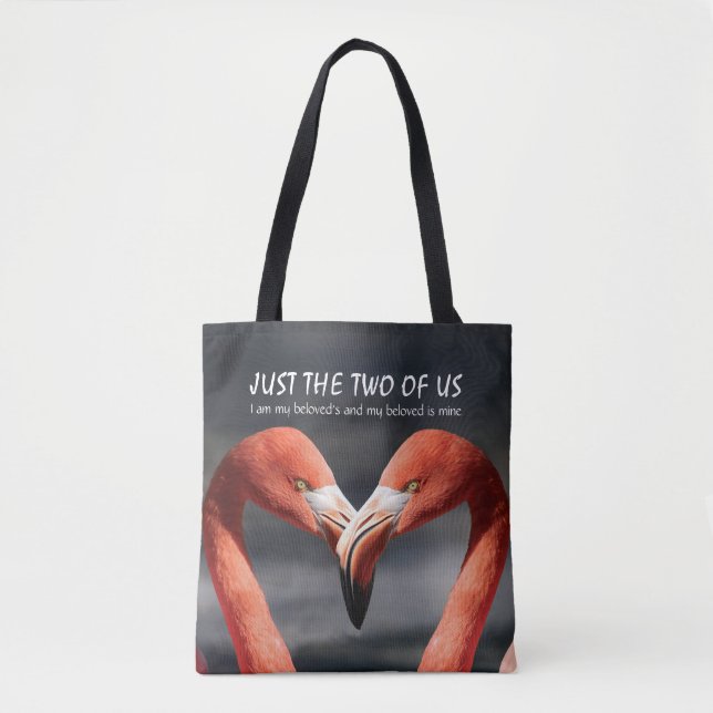Valentine Flamingo Christlich NUR DIE BEIDEN VON U Tasche (Vorderseite)