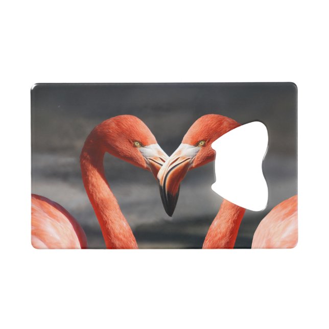 Valentine Flamingo Geldbeutel Flaschenöffner (Vorderseite (Horizontal))