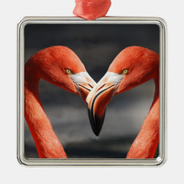 Valentine Flamingo Ornament Aus Metall