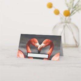 Valentine Flamingo Platzkarte