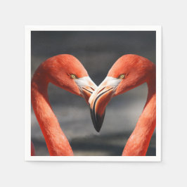 Valentine Flamingo Serviette