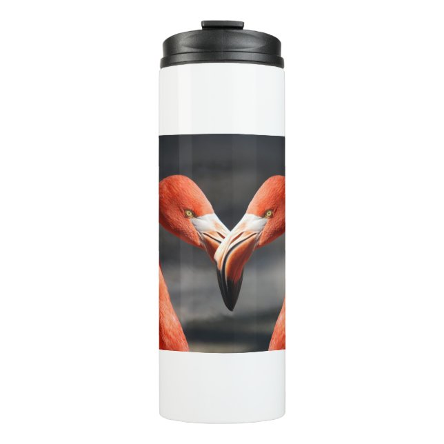 Valentine Flamingo Thermosbecher (Vorderseite)