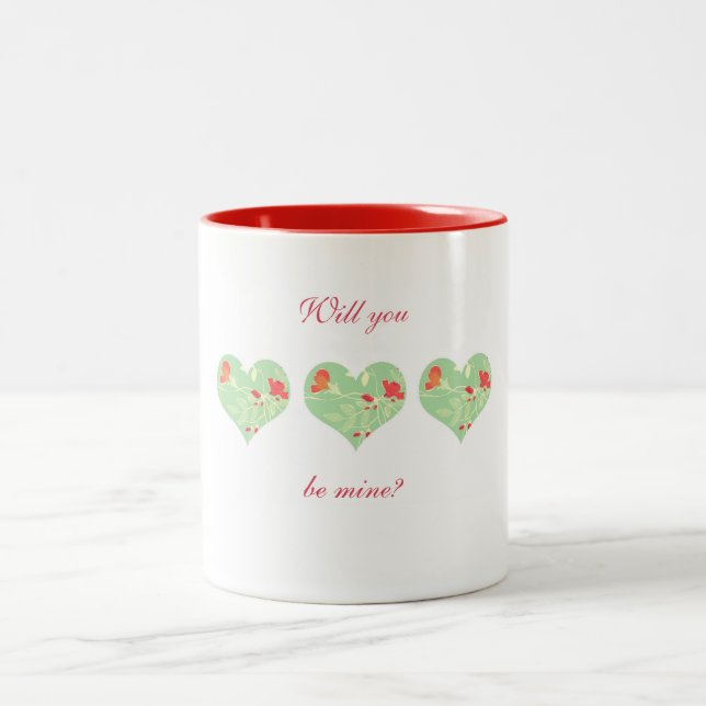 Valentine Floral Heart Mug (Centre)